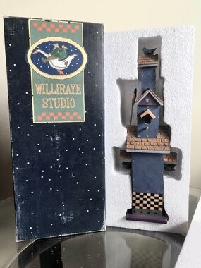 Williraye Studio 1999 3 Level Birdhouse with Purple Base WW4201